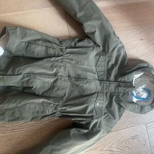 Kids Olive Green Hooded Jacket